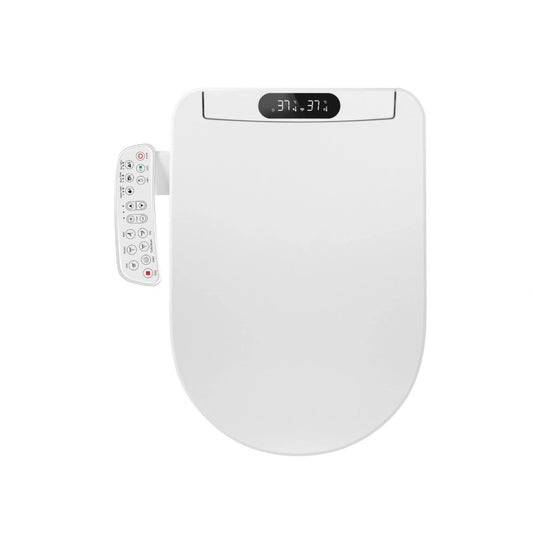 Capac de toaleta japoneza in forma de U cu consola, functii de spalare, uscare, incalzire