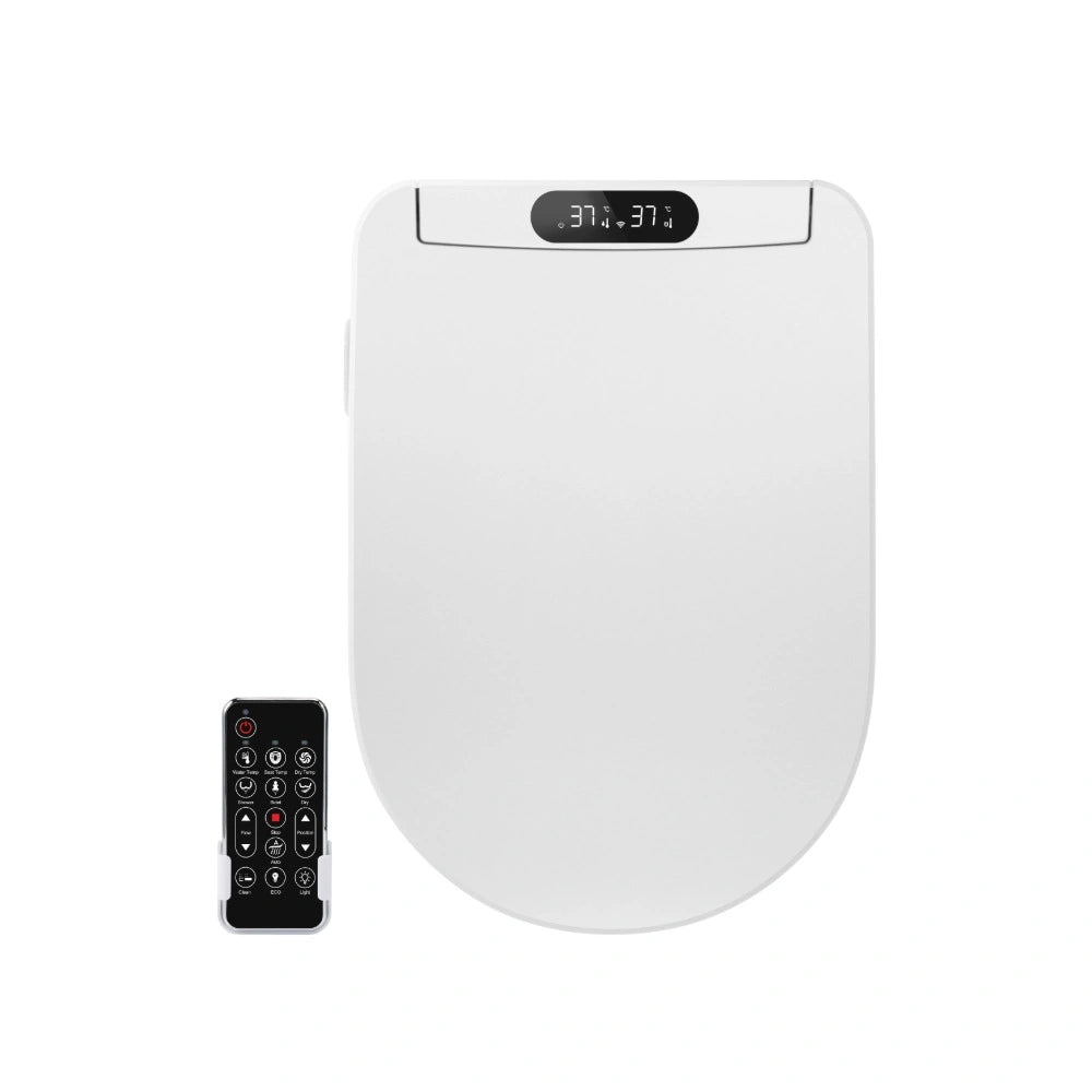 Capac de WC cu bideu model U cu telecomanda, functii de spalare, apa calda instant, uscare
