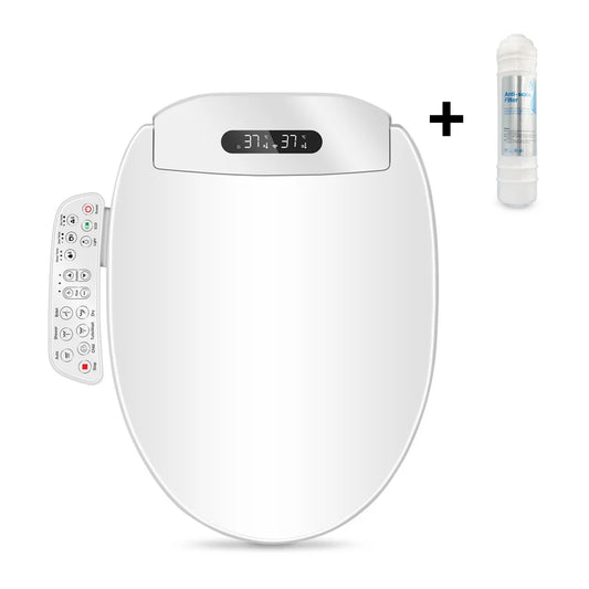 Capac WC cu functie de bideu si filtru anticalcar inclus, model scurt 45-49 cm, consola