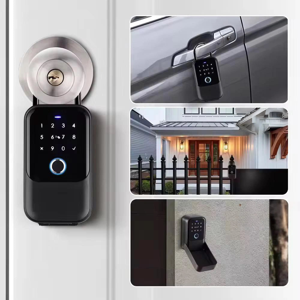 Cutie smart tip lacat, seif pentru chei cu cod, amprenta, card si aplicatie TTLock