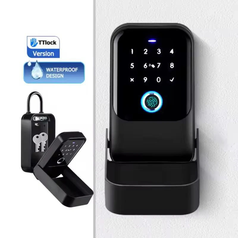 Cutie smart tip lacat, seif pentru chei cu cod, amprenta, card si aplicatie TTLock