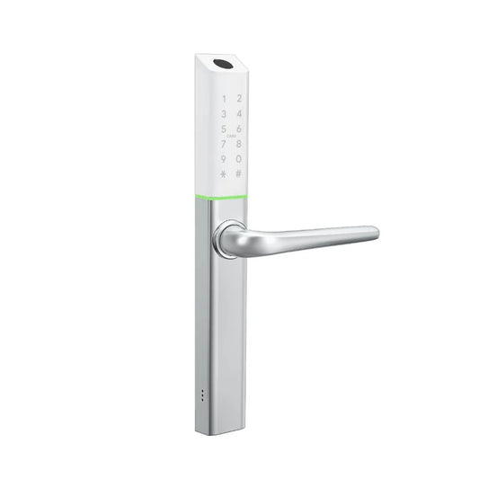 Incuietoare termopan electronica slim 34mm, argintiu, TTLock cu amprenta, cod si card