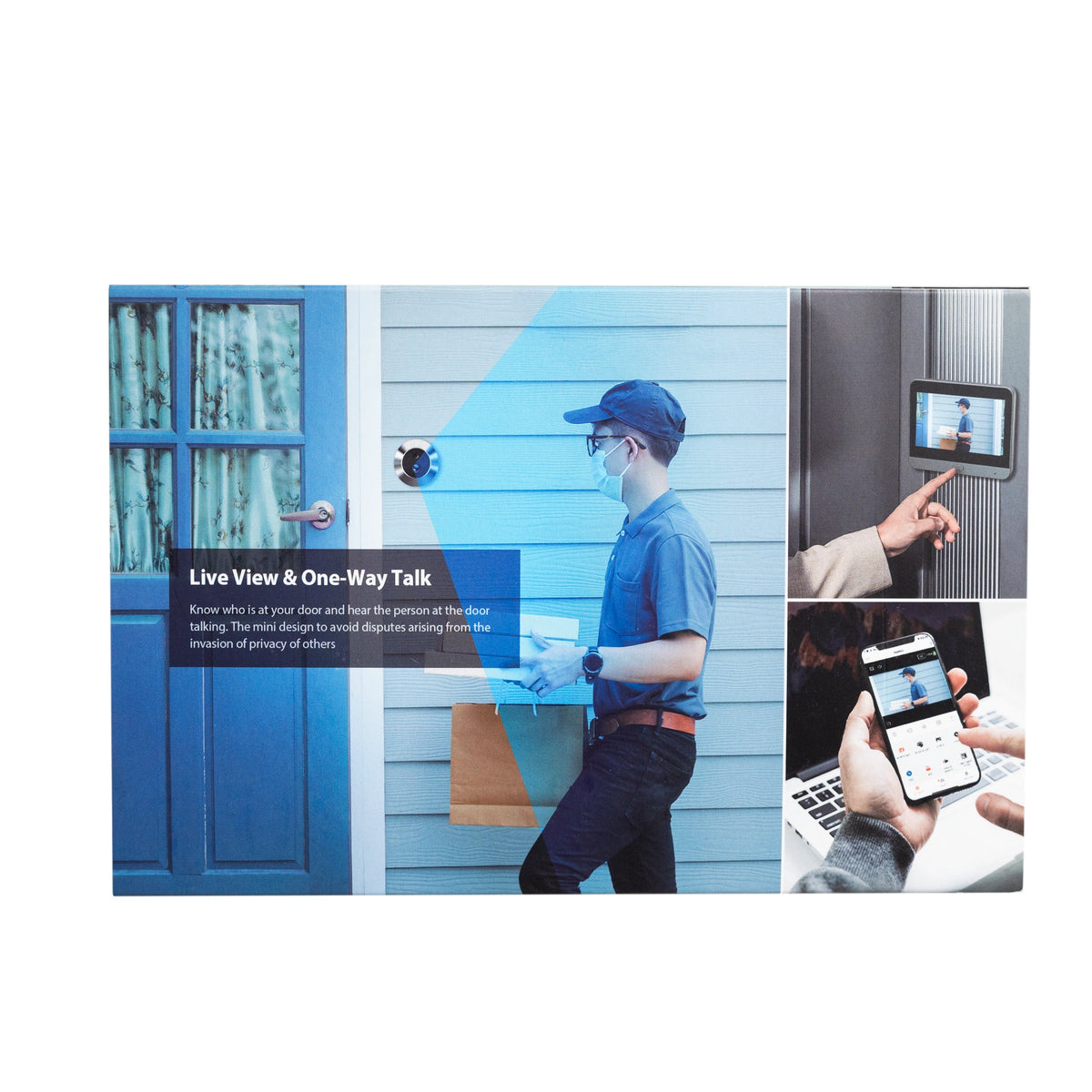 Vizor smart wireless cu inregistrare eveniment (miscare) si vizualizare pe telefon
