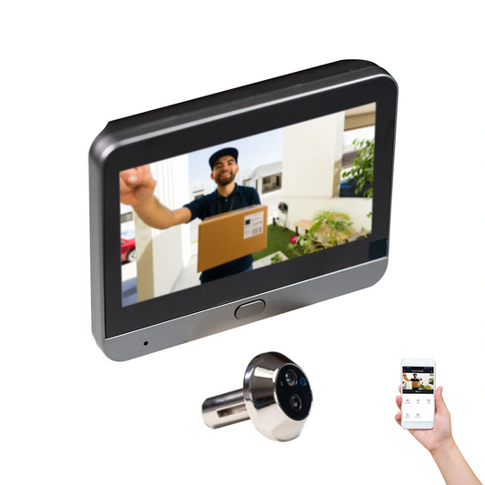 Vizor smart wireless cu inregistrare eveniment (miscare) si vizualizare pe telefon