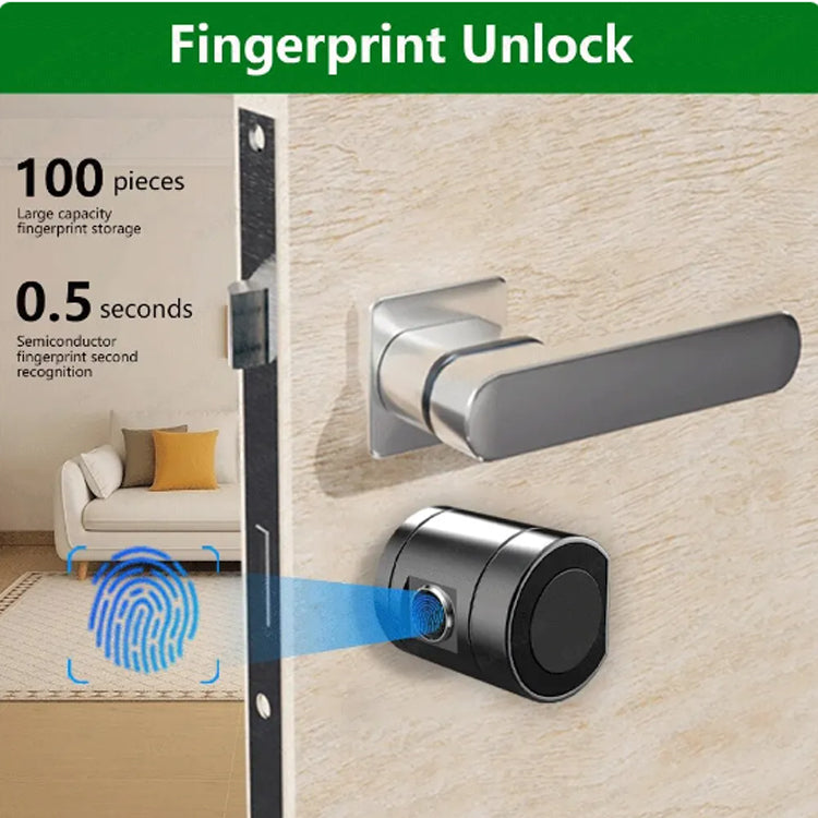 Yala inteligenta cilindru negru compatibil usi 50-100 mm, actionare amprenta cod card TTLock