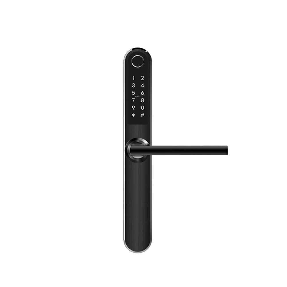 Yala inteligenta pentru usi termopan PVC deschidere cu amprenta, cod, card, telefon, Wi-Fi, Bluetooth, negru