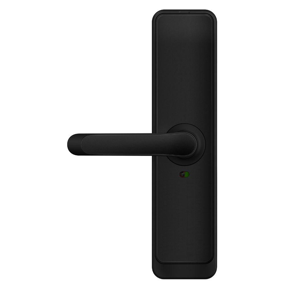 Yala inteligenta ideal Booking, Airbnb, deschidere cu amprenta, cod, card, telefon, Wi-Fi, Bluetooth max lux negru