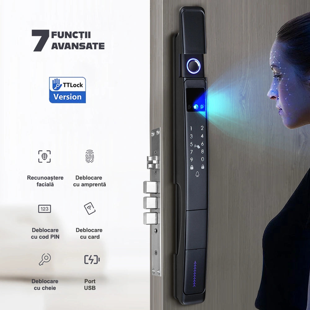 Yala smart termopan cu recunoastere faciala, control prin aplicatia TTLock si WiFi de la distanta
